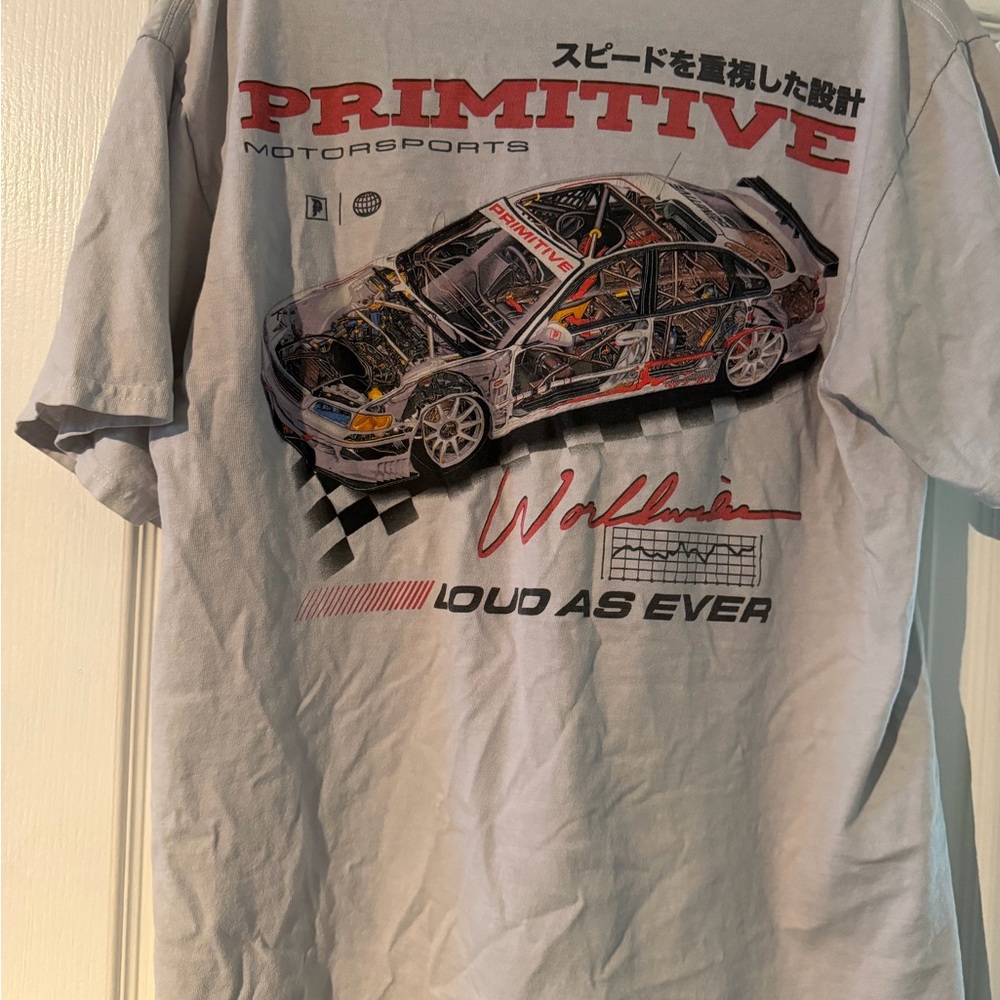 Primitive Gray Cotton T-Shirt